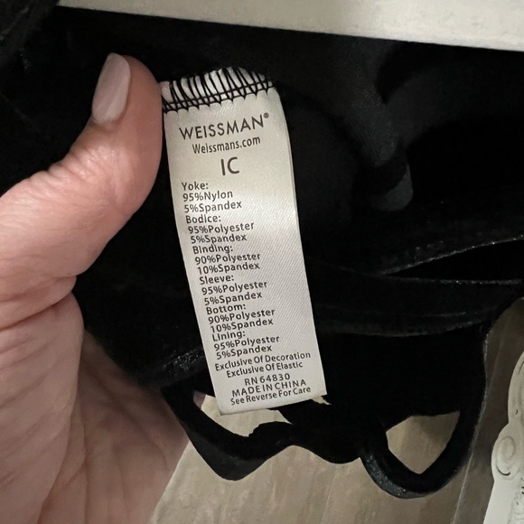 Weissman Jazz Dance Costume with Mini Skirt & Shorts Attached Gold & Black. IC - Picture 3 of 5